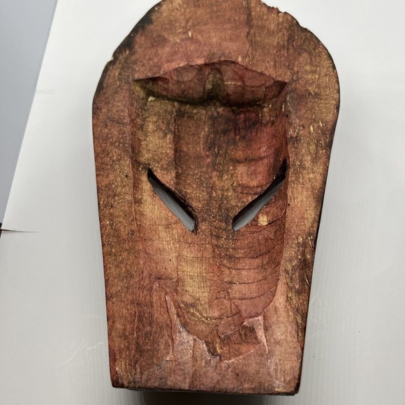 African Tribal/ Ritual Hand Carved  Open Face Mask - Picture 4 of 8
